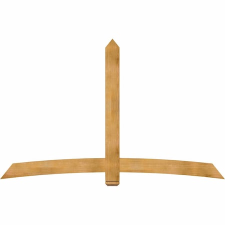 Ekena Millwork Bellingham Rough Sawn Timber Gable Bracket, Western Red Cedar, 96"W x 60"H x 2"D x 6"F, 15/12 Pitch GBW096X60X0206BEL00RWR